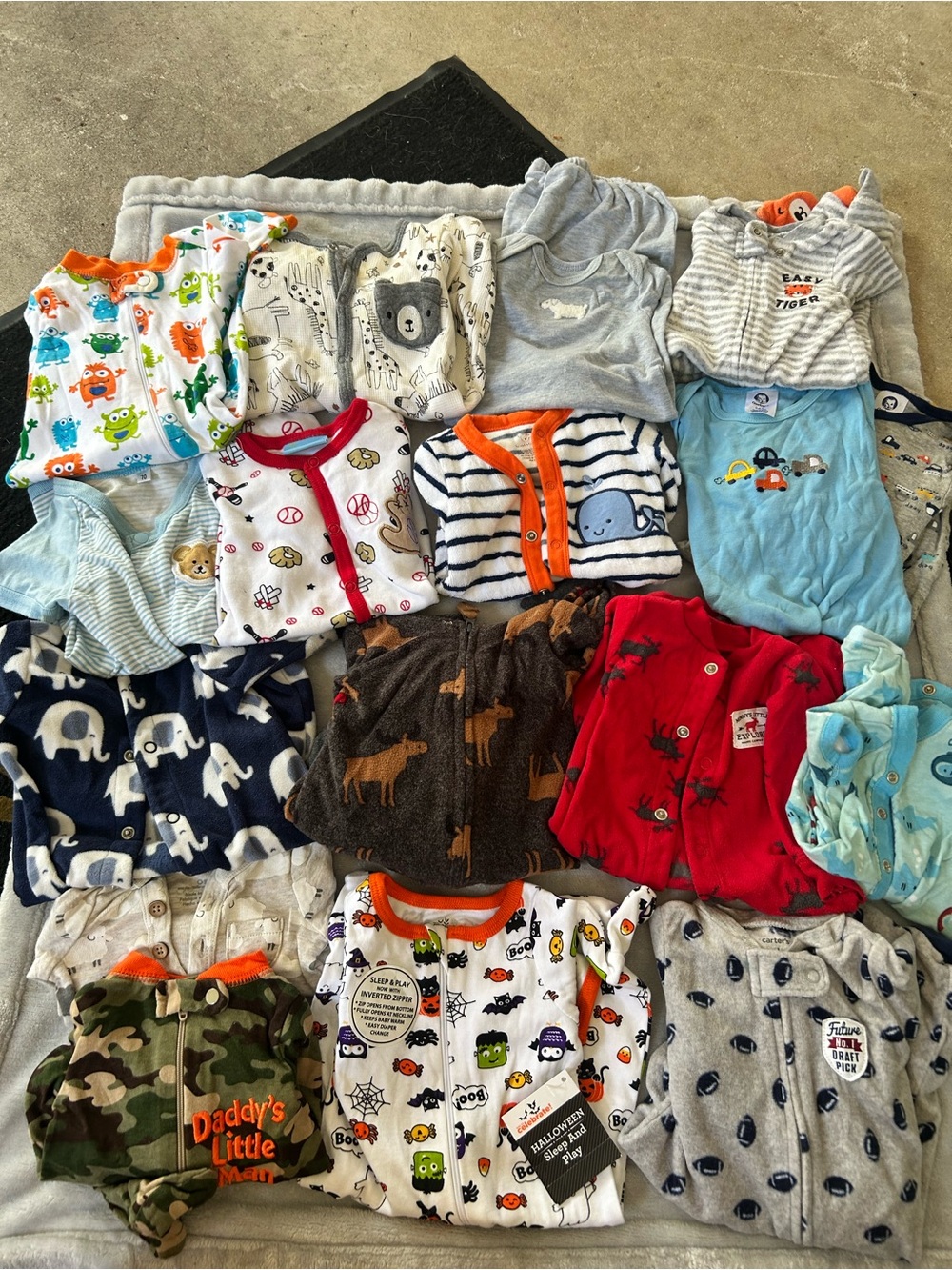 Mixed Baby Sleepers and Pajamas - Assorted Colors (Pack)